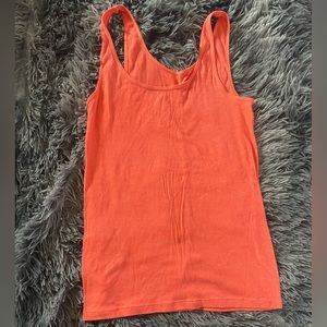Old Navy Orange Fitted Tank Top